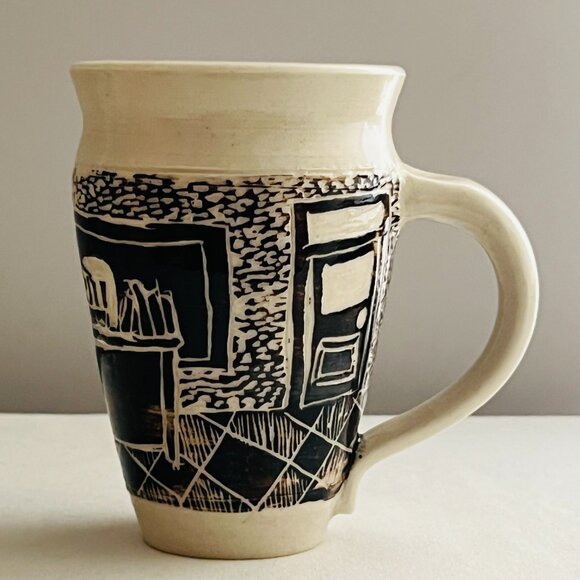 Vintage Studio Pottery Teachers Mug / Dated & Signed Art Pottery - Picture 10 of 10